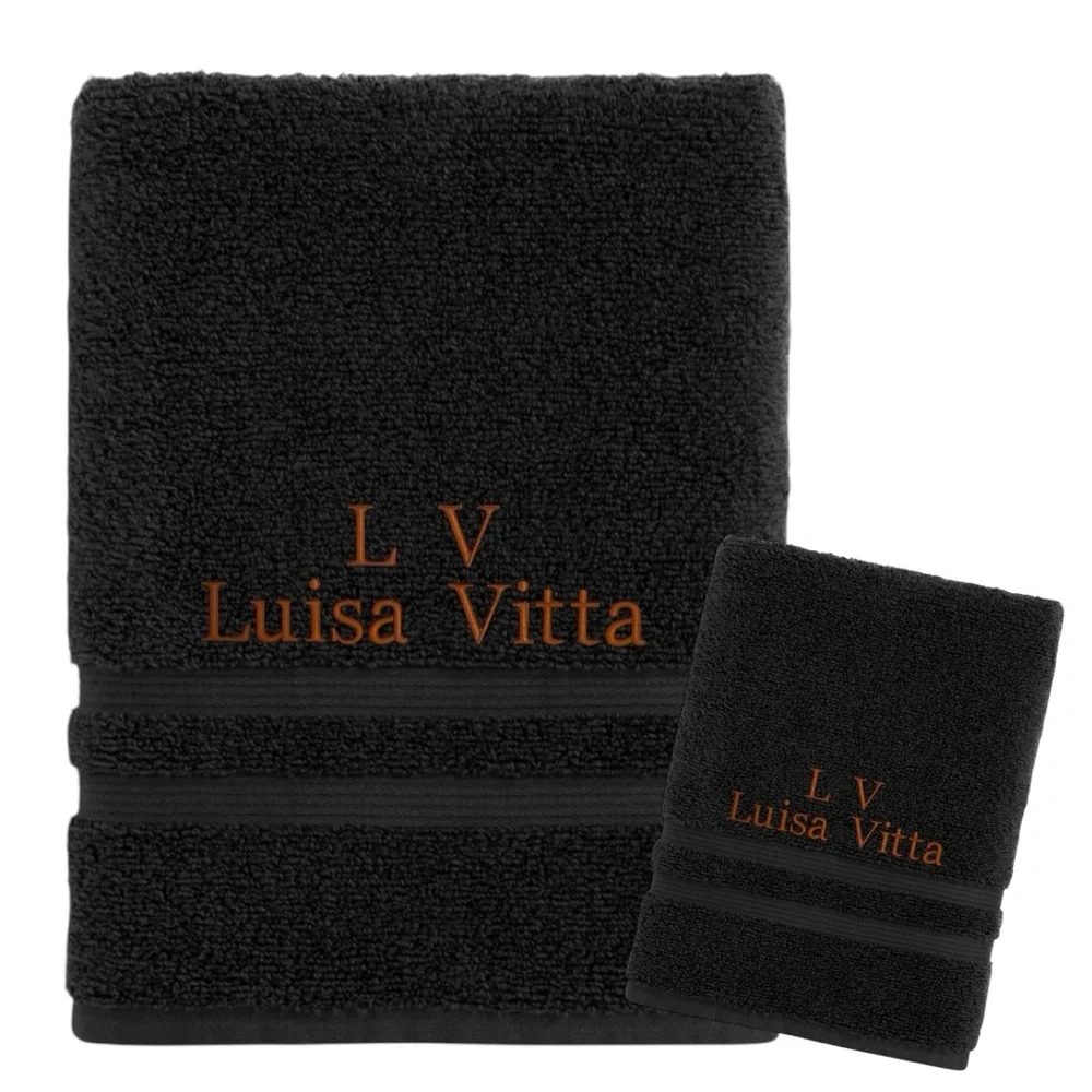 Personalized Embroidered Luxurious Bath Towel set Monogrammed New